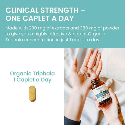 Himalaya USDA Organic Triphala Capsules, Colon Cleanse, 688 mg, 60 Caplets