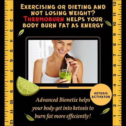 Advanced Bionetix ThermoBurn™ Ketosis Activator Keto Supplement + Apple Cider Vinegar Capsules Thermogenic Weight Loss. ACV Pills Work Synergistically Hunger Control, Detox, Diet Pills that Work