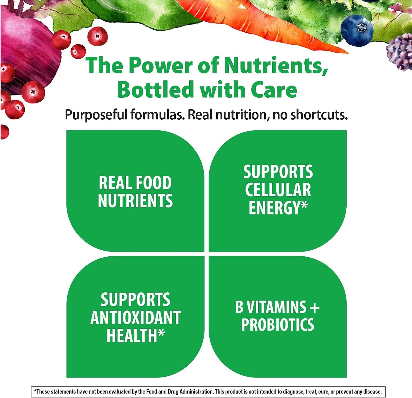 Rainbow Light Womens One + Multivitamin Gummies | 60 Count | Supports Cellular Energy & Antioxidant Health | Mixed Berry Flavor | with Real Food Nutrients, B Vitamins & Probiotics