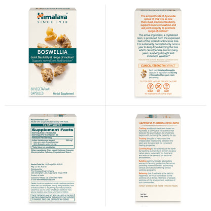 Himalaya Boswellia Extract Supplement for Joint Health, 250 mg,120 Capsules