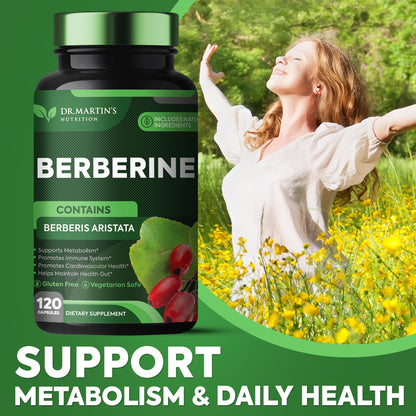 Potent 1200mg Berberine Supplement | 120 Capsules | Berberine HCL Supplement For Healthy