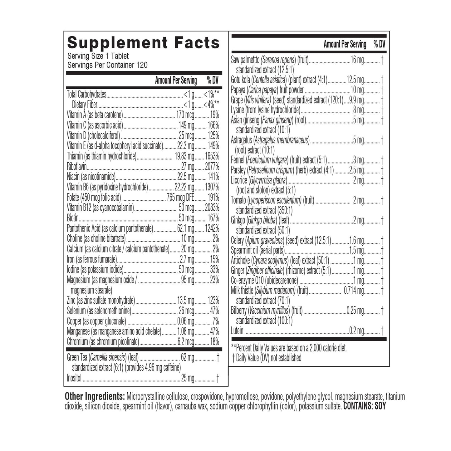 Swisse Daily Multivitamin for Men 50 and Over | 39 Vitamins, Antioxidants and Minerals + Adaptogens | Energy & Immune Support | Mens 50+ Multivitamins Supplement | 60 Tablets