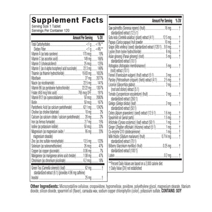 Swisse Daily Multivitamin for Men 50 and Over | 39 Vitamins, Antioxidants and Minerals + Adaptogens | Energy & Immune Support | Mens 50+ Multivitamins Supplement | 60 Tablets