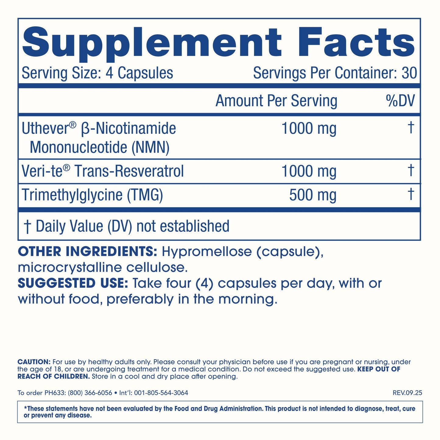 ProHealth NMN Pro Complete (120 Capsules, 3 Pack) - 1000 mg Uthever® NMN + 1000 mg Resveratrol + 500 mg TMG. NAD+ Precursor, Methylation Support & Sirtuin Activation. Triple Lab-Tested