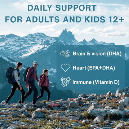 Igennus Advanced rTG Omega-3 IFOS Certified Wild Fish Oil & Vitamin D3, 1-a-Day, Fatty Acids EPA & DHA, Fast-Acting Triglyceride Form, Ultra Pure & Non-GMO, 60 Softgels