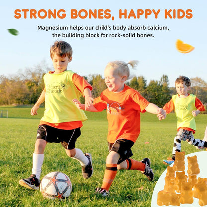2 Pack Magnesium Glycinate Gummies for Kids & Adults Stawberry & Orange Flavor