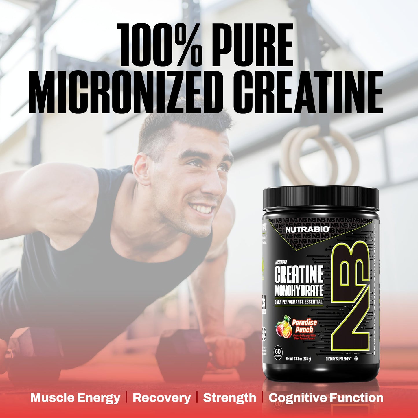 NutraBio Pure Micronized Creatine Monohydrate Powder Supplement, Unflavored, (300 g) - Supports Bulk Muscle Energy, Recovery, and Strength - HPLC Tested Creatine Powder Supplement for Men and Women