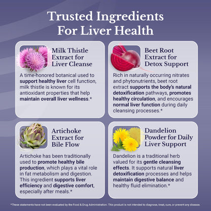 Liver Renew - Liver Cleanse Detox & Repair - Liver Support Supplement with Artichoke Extract, Milk Thisle, Dandelion and Turmeric (1 Bottle)