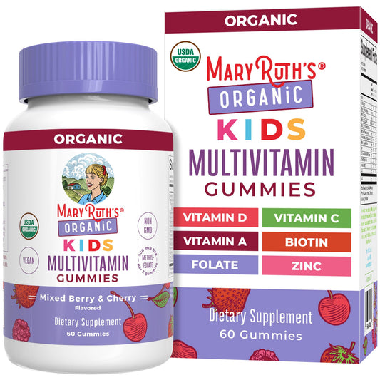 MARYRUTH'S Kids Vitamins | Multi | 1 Month Supply | Multivitamin Gummies for Ages 4+ | Multivitamin for Kids | Vegan | Only 2 Gummies a Day | 60 Count