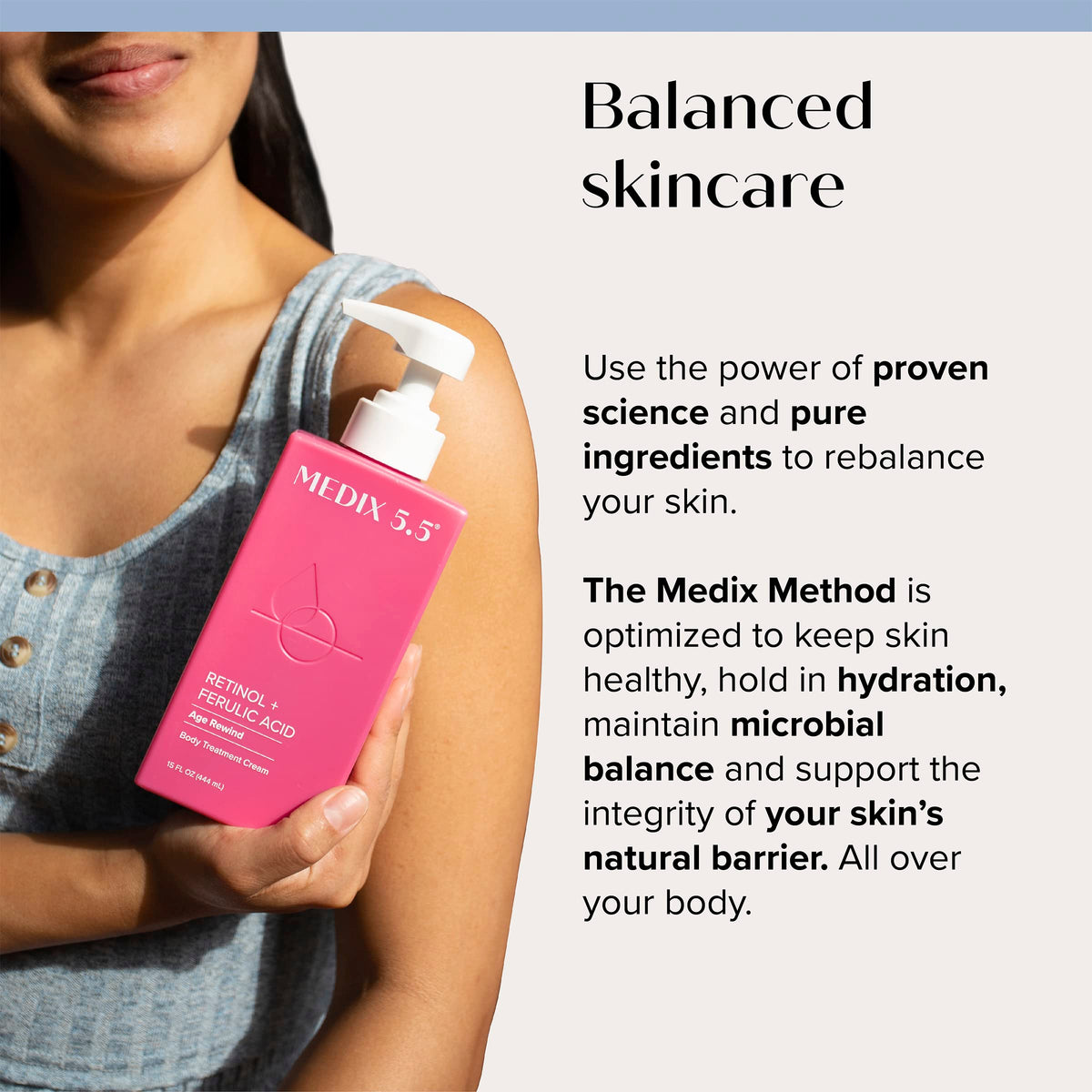Medix 5.5 Retinol Body Lotion + Hyaluronic Acid Cream, Moisturizer Body & Face Lotion