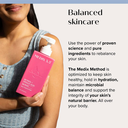 Medix 5.5 Retinol Body Lotion + Hyaluronic Acid Cream, Moisturizer Body & Face Lotion