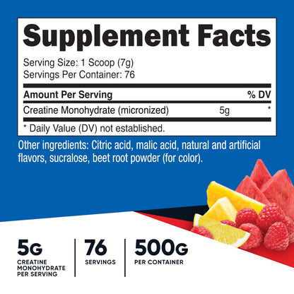 Nutricost Creatine Monohydrate Micronized Powder 500G, 5000mg Per Serv (5g) - 100 Servings, 17.9 Oz