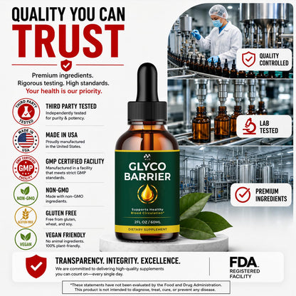 Glyco Barrier Drops, Glyco Barrier Blood Support Supplement , 30 Servings