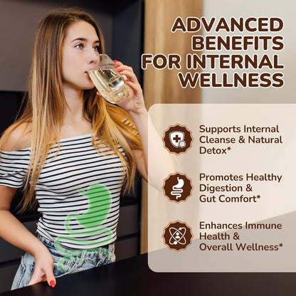 16 in 1 Wormwood Black Walnut Clove Cleanse for Humans Liquid Drops with Soursop Oil of Oregano Pumpkin Seed PAU D’arco Garlic for Gut Cleanse & Digestive Health, Strawberry Flavor 2 Fl Oz