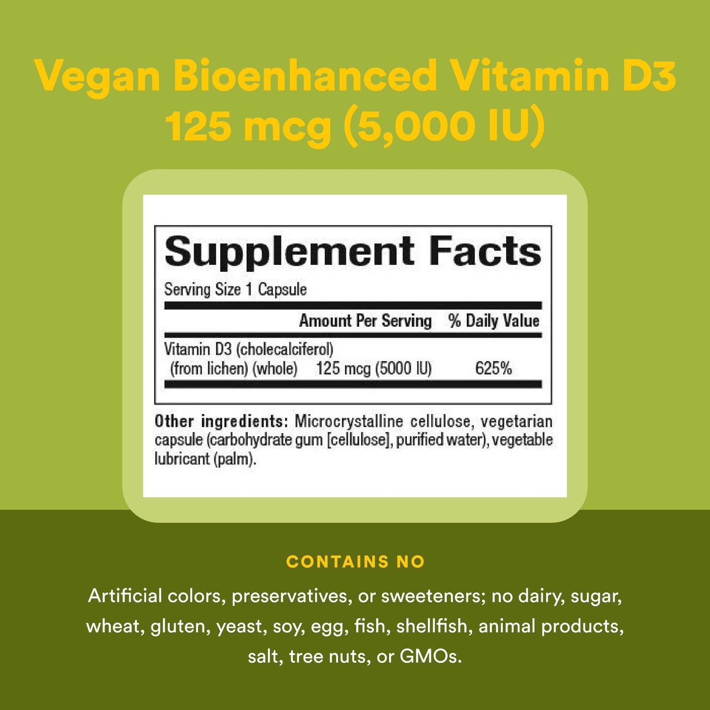 Natural Factors Whole Earth & Sea Vitamin D3 - Dietary Supplement Supports Strong Bones & Joints - Aids Calcium Absorption - Vegan & Non-GMO - 90 Vegetarian Capsules (90 Servings)