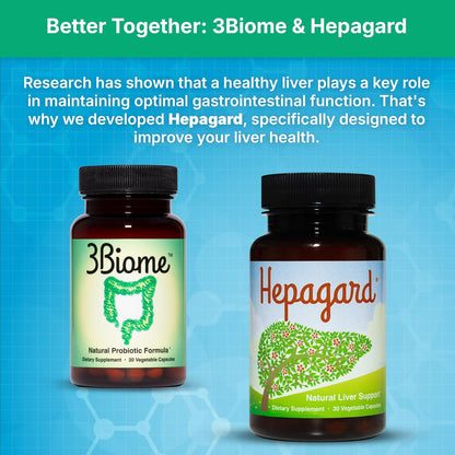 3Biome Natural Probiotic Supplement for Gut Health, Vegan, Gluten-Free | With Smart Probiotics to Improve Digestion and Regularity While Easing Gas, Bloating, and Stomach Discomfort, 30-Day Supply