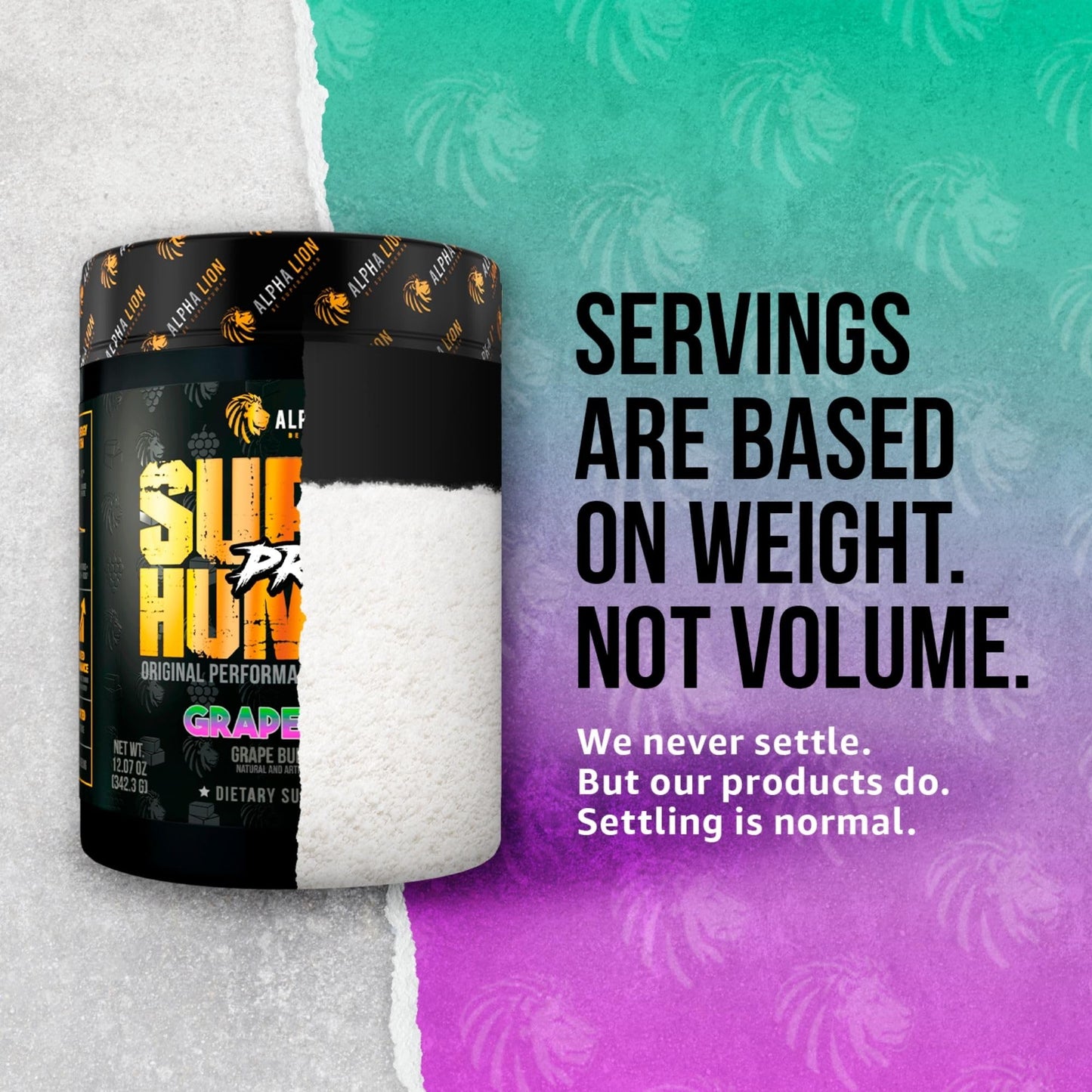 ALPHA LION Superhuman Pre Workout Powder, Beta Alanine, L-Taurine & Tri-Source Caffeine for Sustained Energy & Focus, Nitric Oxide & Citrulline for Pump (21 Servings, Sour Gummy Bear Flavor)