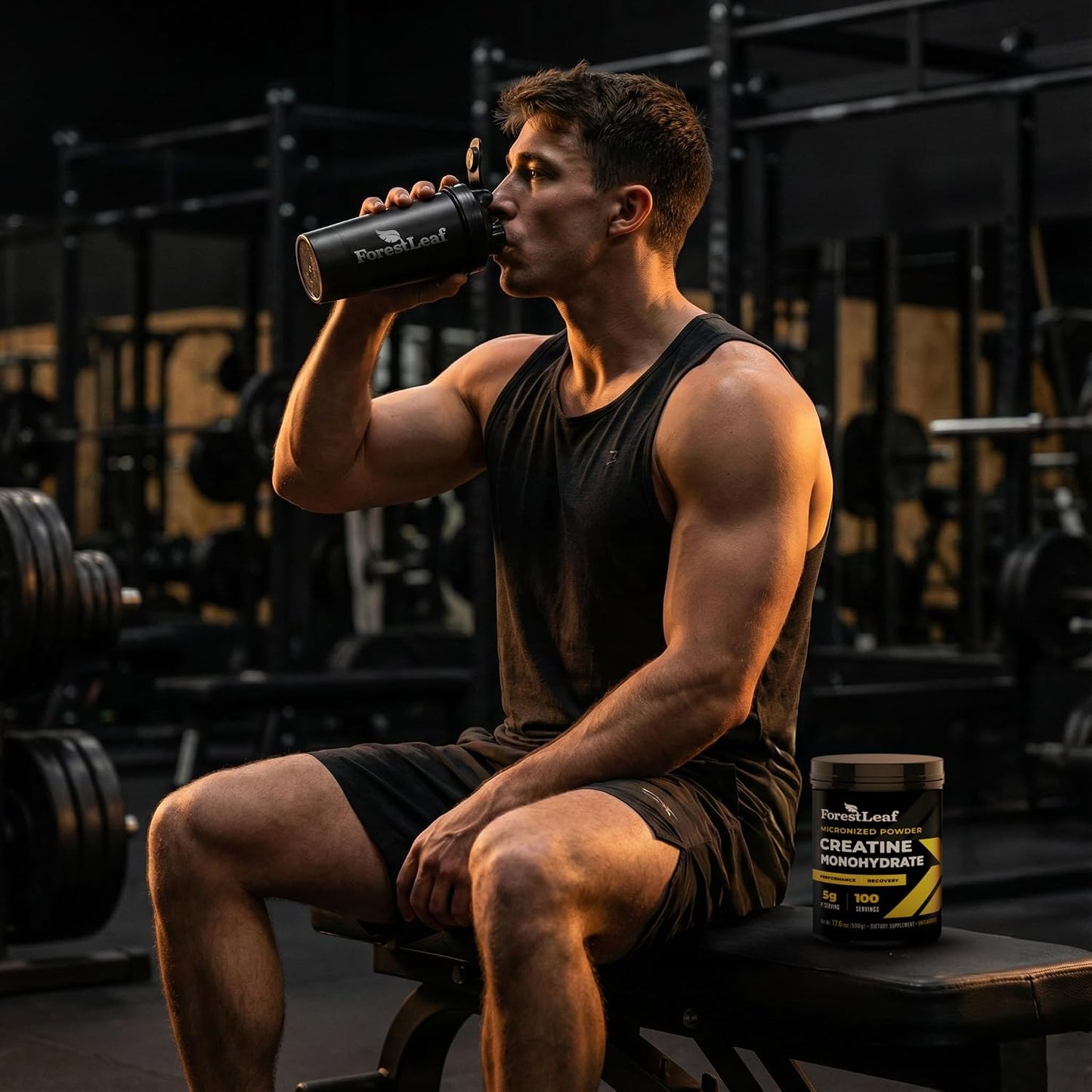 ForestLeaf Micronized Creatine Monohydrate Powder - Maximize Muscle Growth & Strength - Unflavored Creatine for Women and Men - 5G Per Serving - 100 Servings