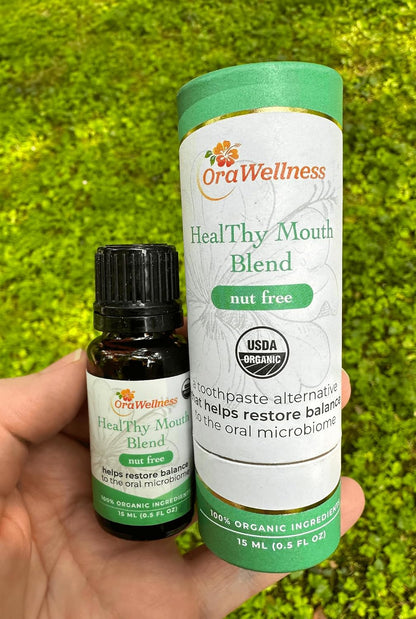 OraWellness Shine Remineralizing Natural Teeth Whitening Powder in Mint + Nut Free Healthy Mouth Blend Organic Toothpaste & Mouthwash Alternative Tooth Oil