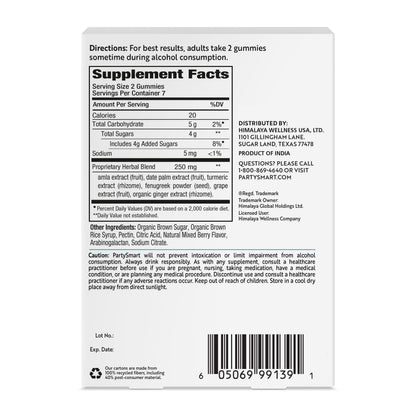 Himalaya PartySmart Liver Support, Better Morning After Drinking,12 Capsule