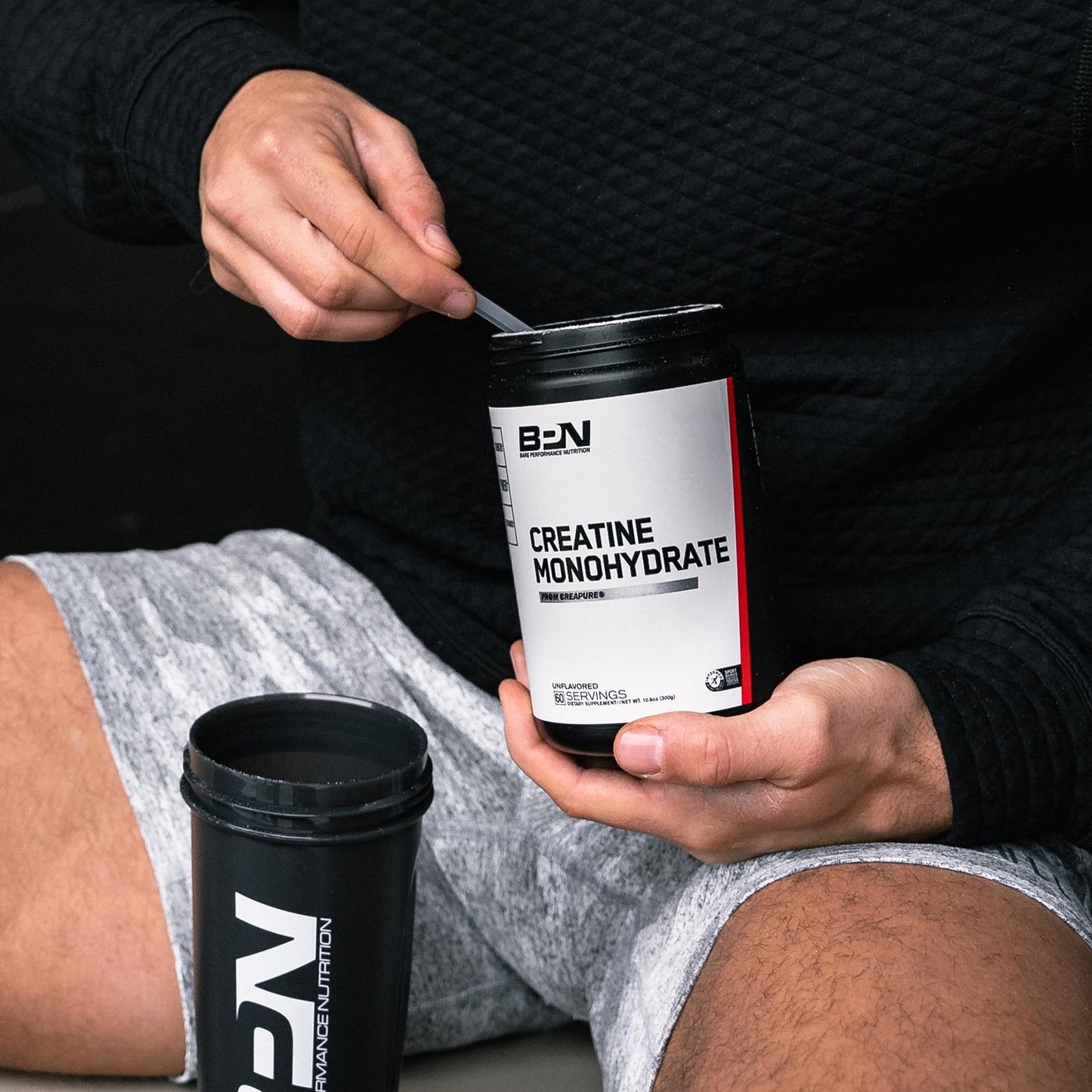 BARE PERFORMANCE NUTRITION, BPN Pure Creatine Monohydrate Powder by Creapure, 5g of Creatine per Serving, Supports Muscle Growth, Unflavored Creatine Powder, 60 Servings | 5g of Creatine per Serving, Supports Muscle Growth for Increased Strength, Power an