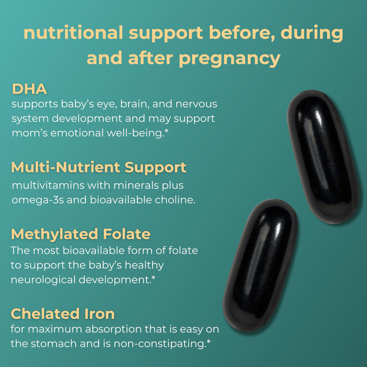 Iwi Life Prenatal Multivitamin, 60 Softgels (30 Servings), Vegan, Plant-Based Algae Omega 3