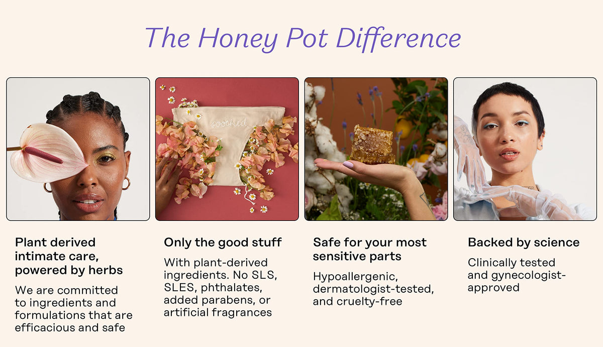The Honey Pot Company - Anti-Itch Soothing Colloidal Oatmeal Wash - Plant Derived Feminine Care