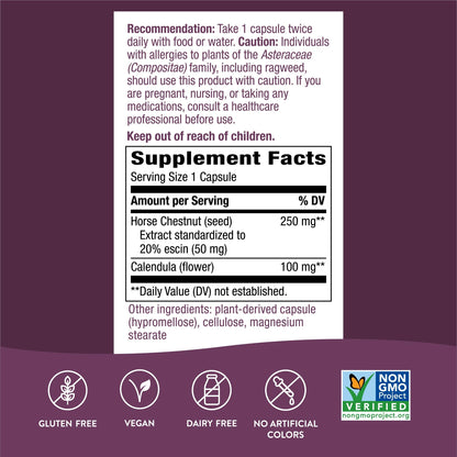 Nature's Way Standardized Horse Chestnut, Premium Extract for Healthy Veins and Blood