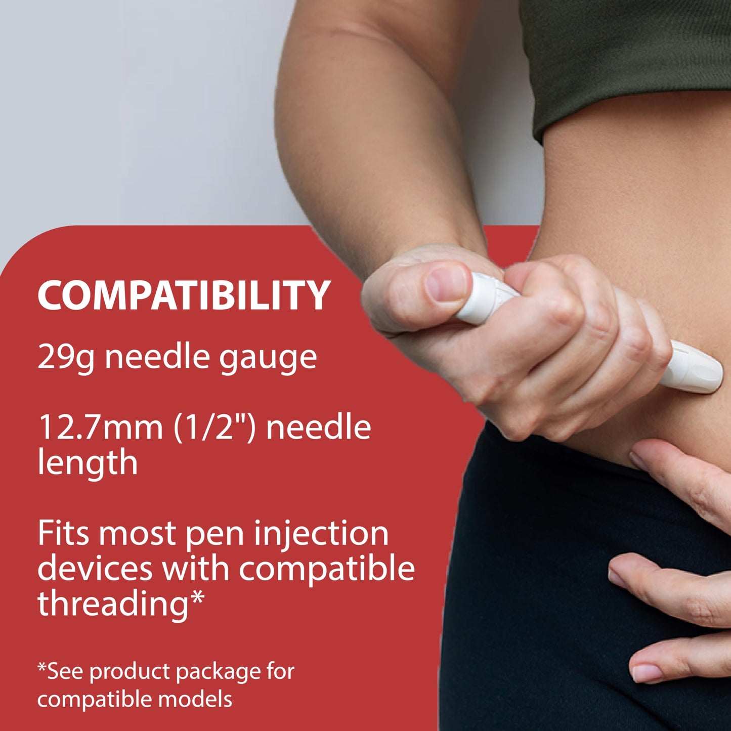 TRUEplus 5-Bevel Sterile Pen Needles, 32G x 4mm (5/32 Inch), 50 Count | For Use with Pen Injection Device, Single-Use Needles, Compatible Thread with Major Pen Devices, Silicone Coated