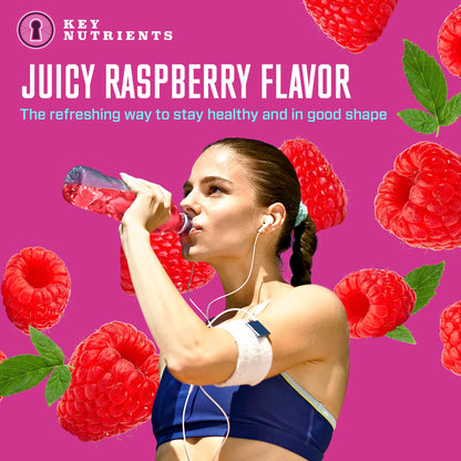 KEY NUTRIENTS Multivitamin Electrolytes Powder Packets - Juicy Raspberry 20 Pack