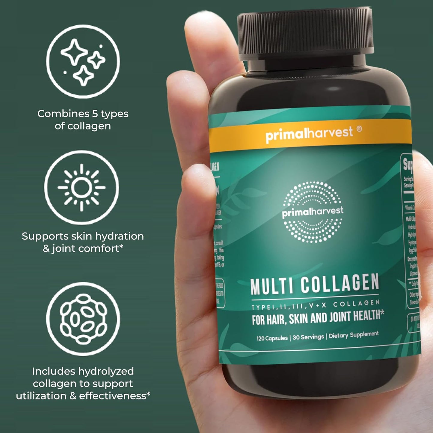Primal Harvest Multi Collagen - Daily Supplement, Dairy & Gluten Free