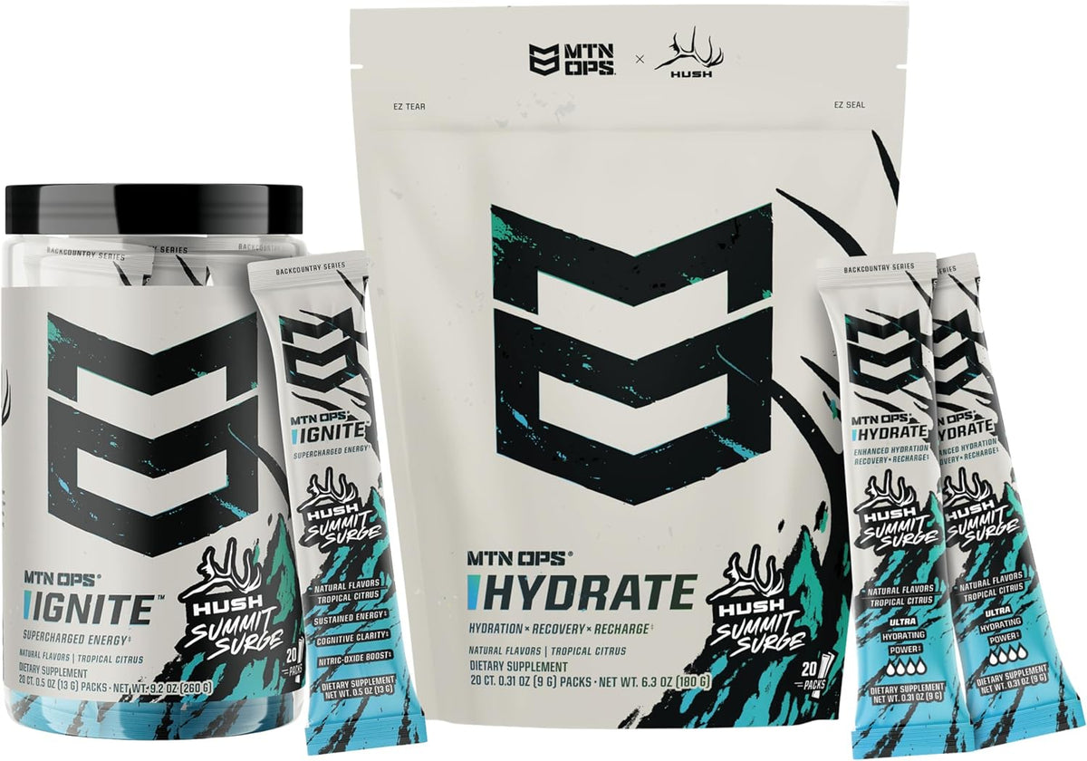 MTN OPS Hush Summit Surge Ignite Trail Packs & Hydrate Bundle
