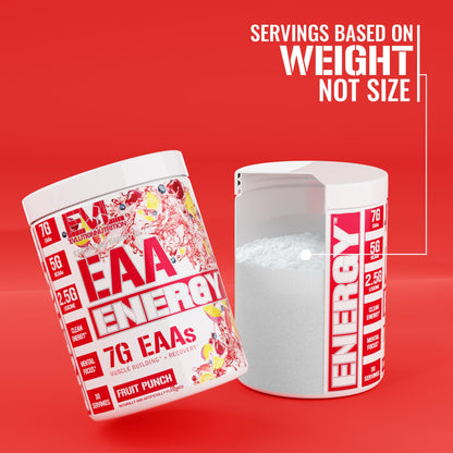 EAAs Amino Acids Powder - Energizing EAA Essential Amino Acids Pre & Post Workout Powder for Muscle Building Energy and Recovery Support with 7g per Serving Plus 5g BCAAs (Watermelon, 30 Servings)
