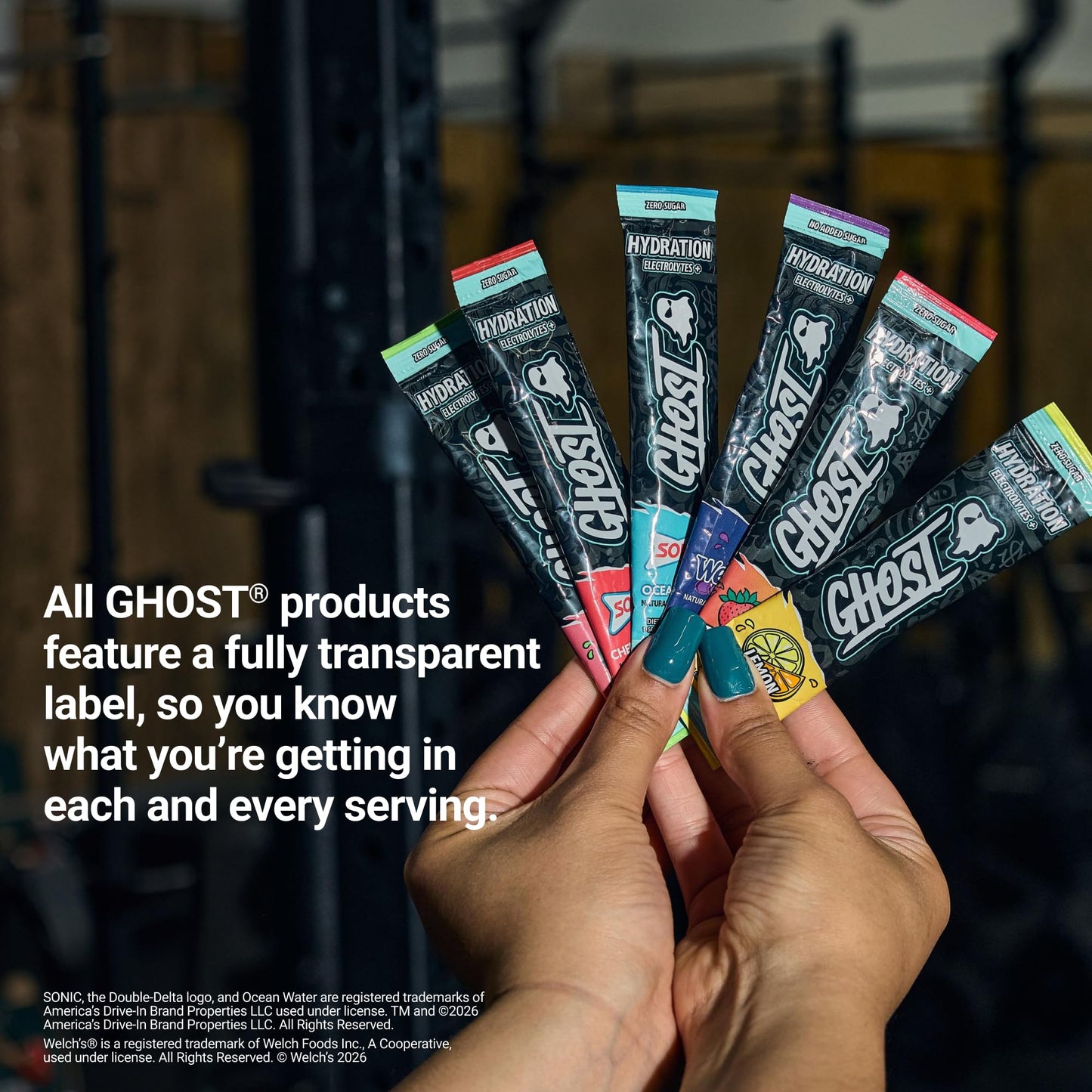 GHOST Hydration Sticks, Electrolyte Powder Packets, Sonic Cherry Limeade - 24 Sugar Free Instant Electrolyte Drink Mix - Caffeine-Free Daily Hydration & Immune Support with Clean Formula