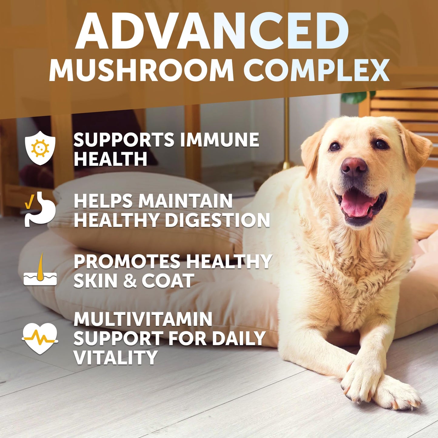 Dog Multivitamin Chewable with Glucosamine 26 in 1 - Dog Vitamins and Supplements - Senior & Puppy Multivitamin for Dogs - Pet Joint Support Health - Immunity, Mobility, Gut Skin - 120 Chews