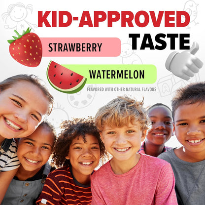 10X Health Kids Multivitamin - 60ct, Strawberry Watermelon | Immunity Gummies for Kids: Complete Daily Nutrition, Bones & Energy, Strawberry Watermelon