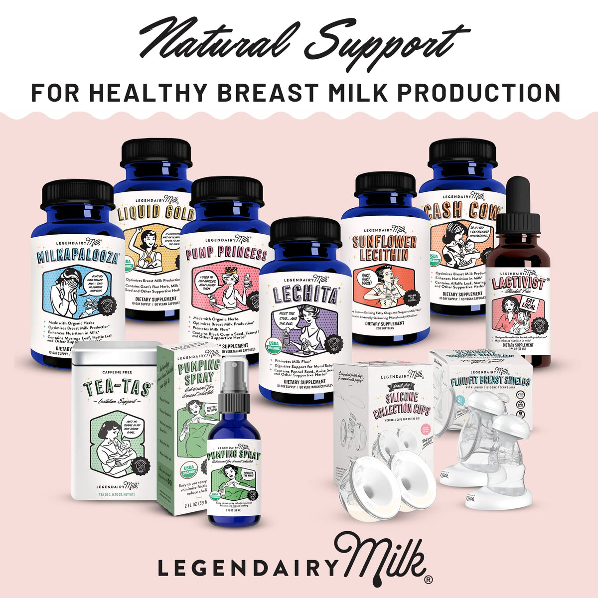 Legendairy Milk Lechita, Supports Milk Flow, Organic Fenugreek Free Breastfeeding