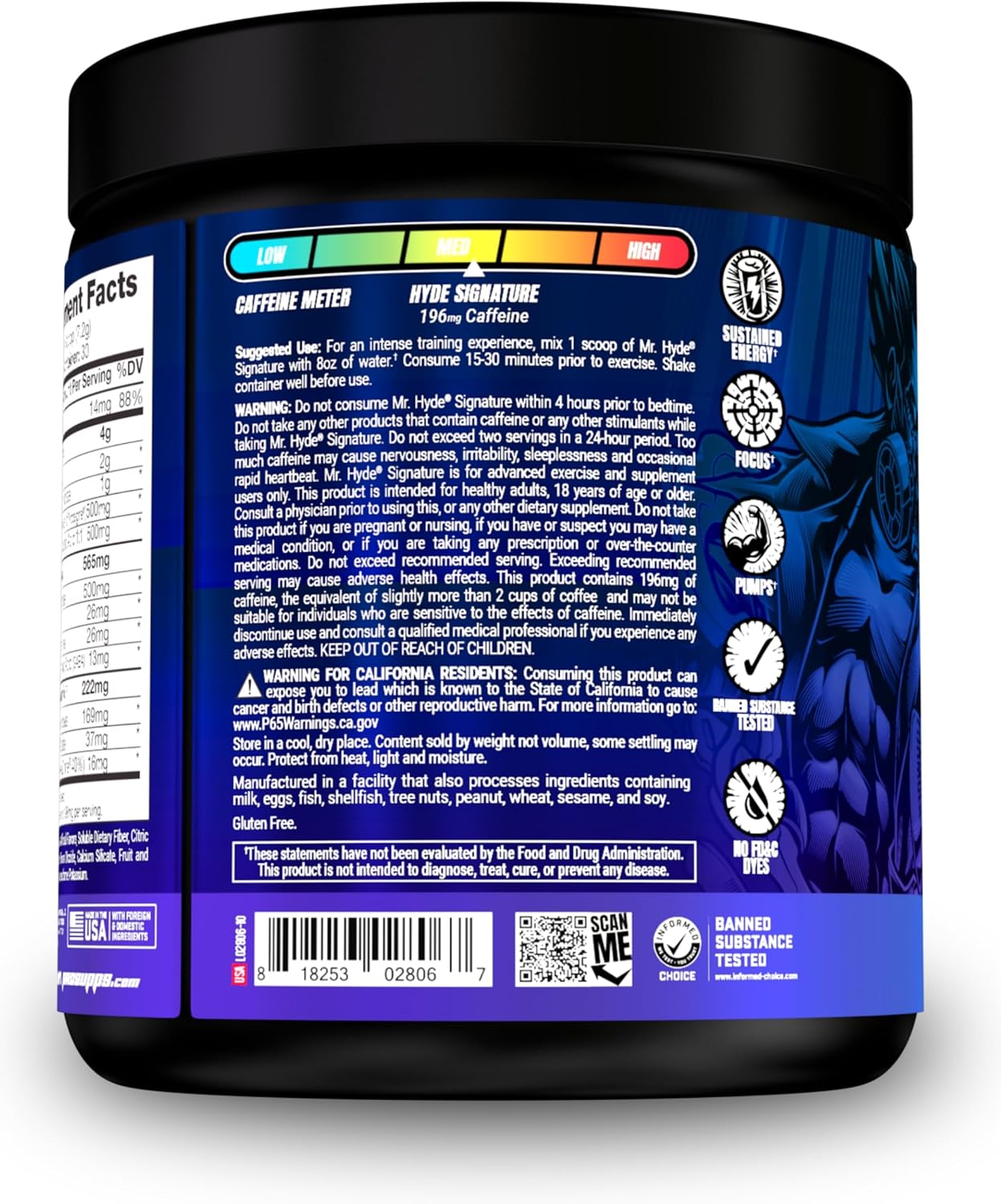 ProSupps L-Carnitine 3000 Stimulant Free Liquid Shots (Dragon Fruit) and Mr. Hyde Signature Series Pre-Workout Energy Powdered Drink (Blue Razz) Bundle