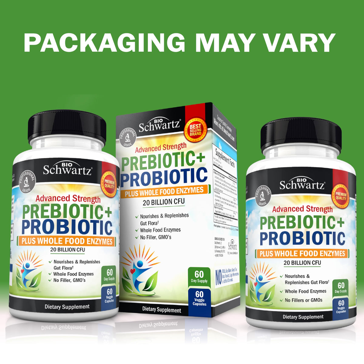 Advanced Prebiotics & Probiotics for Women & Men, 30 Capsules
