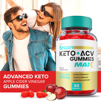 (3 Pack) Speedy Keto ACV Gummies Maximum Strength, Speedy Keto Plus ACV Gummies