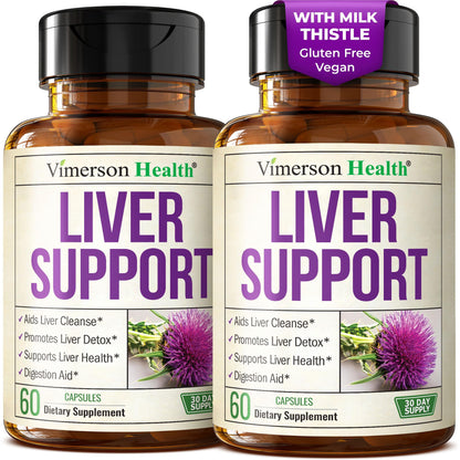 Liver Support – Liver Cleanse Detox & Repair Milk Thistle Supplement – 60ct