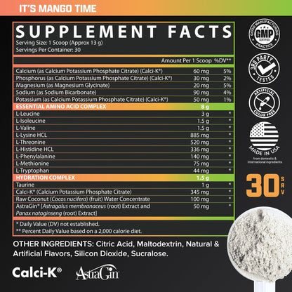 Nutrex Research EAA Hydration | EAAs + BCAA Powder | Muscle Recovery, Strength, Muscle Building, Endurance | 8G Essential Amino Acids + Electrolytes | Strawberry Watermelon 30 Serving