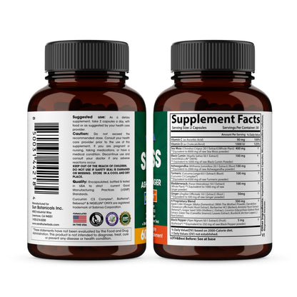Sandhu Herbals Sea Moss 8000mg Black Seed Oil 5000mg Ashwagandha 2000mg Ginger