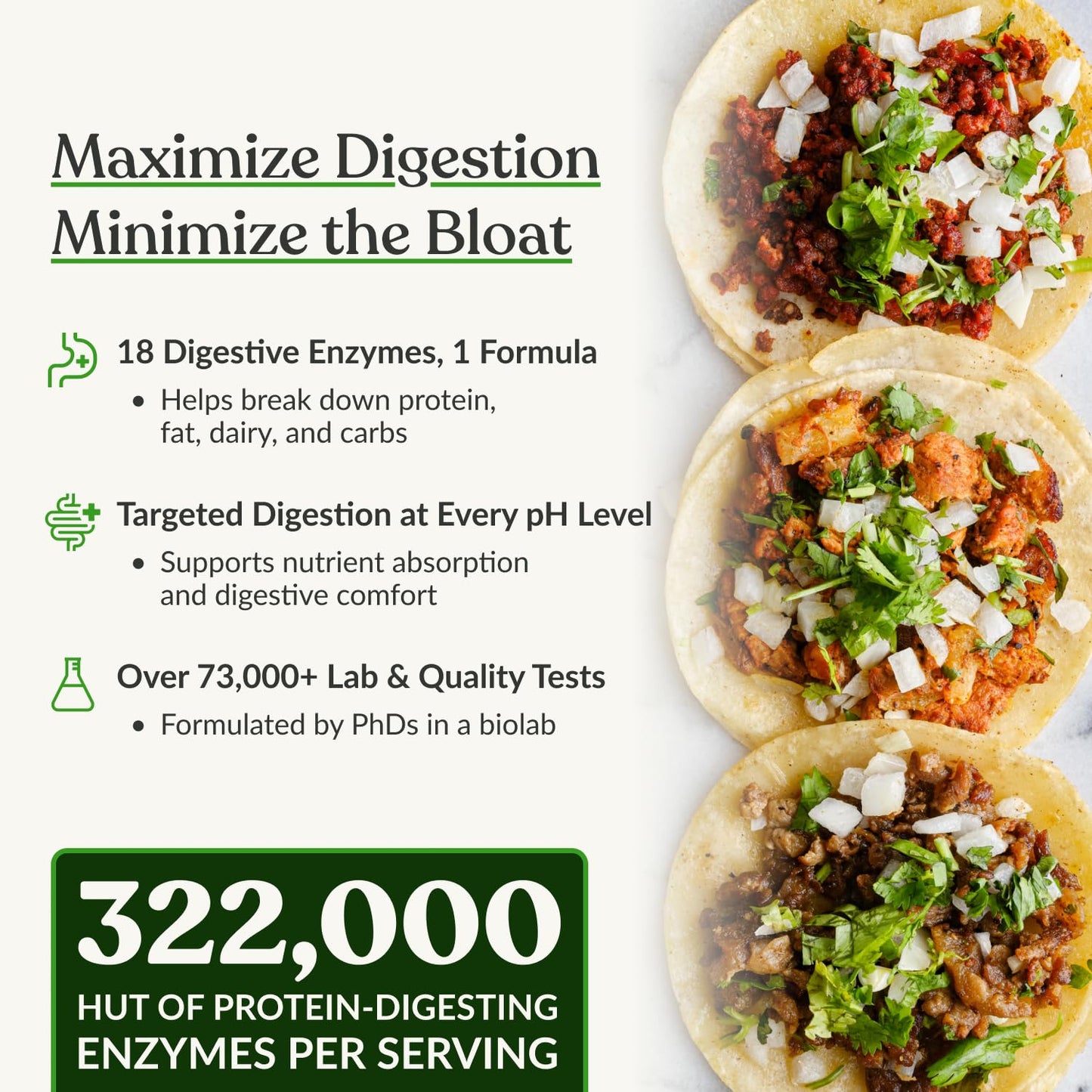 BIOptimizers MassZymes - Complete Digestive Enzymes Supplement for Gut Health - Bloating Relief for Men and Women - Lipase Amylase Bromelain Digestive Enzymes (120 Capsules)
