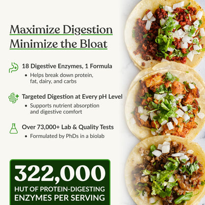 BIOptimizers MassZymes - Complete Digestive Enzymes Supplement for Gut Health - Bloating Relief for Men and Women - Lipase Amylase Bromelain Digestive Enzymes (120 Capsules)