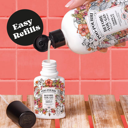 Poo-Pourri Before-You-Go Toilet Spray, Tropical Hibiscus, 2 Fl Oz - Hibiscus, Apricot and Citrus