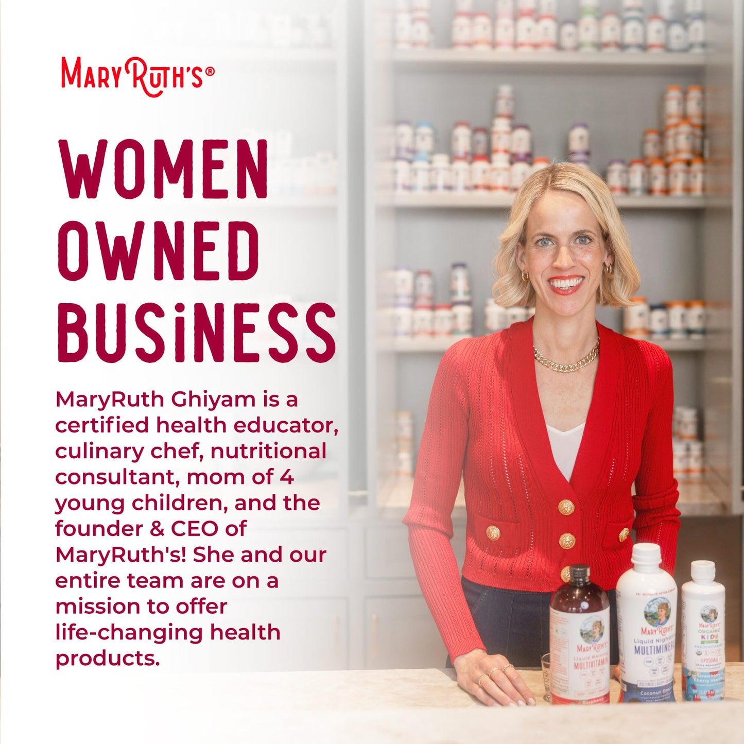 MARYRUTH'S Liquid Morning Multivitamin for Women, Men & Kids | Vitamin A C D E B6 B12 Biotin Zinc | Beauty | Vegan | Non-GMO | Gluten Free | 32 Servings