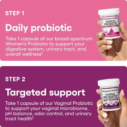 Physician's CHOICE Feminine Power Duo Bundle - Vaginal Probiotic + Womens Probiotic