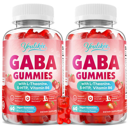 GABA Gummies, Strawberry Flavor, 60 Count