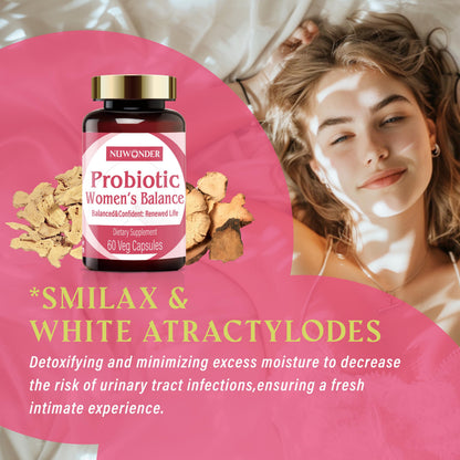 NUWONDER Women's probiotic - Natural Vaginal Support Supplement, Balanced & Confident